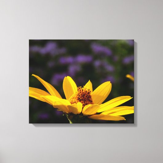 Gele wildflower art canvas afdruk (Voorkant)