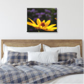 Gele wildflower art canvas afdruk (Insitu (Slaapkamer))