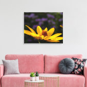 Gele wildflower art canvas afdruk (Insitu (Woonkamer))