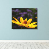 Gele wildflower art canvas afdruk (Insitu (Houten vloer))