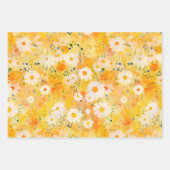 Gele Wildflower Bloempatronen Happy Fun Inpakpapier Vel (Voorkant 2)