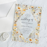 Gele Wildflower Boho bruiloft Acryl Uitnodigingen<br><div class="desc">Laat je bruiloft genieten van de warmte en de charme van de natuur met onze rustieke boho bloemenacryl huwelijksuitnodigingen. Deze uitnodigingen zetten de perfecte toon voor uw dag, met delicate gele waterverf wilde bloemen verweven in een adembenemend ontwerp, aangevuld met een elegante tekst sjabloon. Het hoogtepunt? Je kunt deze gemakkelijk...</div>