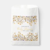 Gele Wildflower Boho Waterverf Baby shower Bedankzakje (Voorkant)