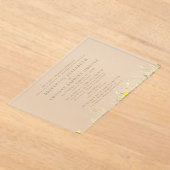 Gele Wildflower Bruid Ouders 2 Locatie Bruiloft II Acryl Uitnodigingen (Laagn)