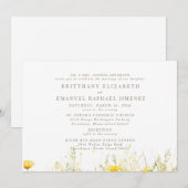 Gele Wildflower Bruid Ouders 2 Locatie Bruiloft II Kaart (Voorkant / Achterkant)