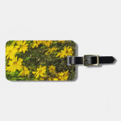 Gele Wildflower Daisies Abstract Bagagelabel (Voorkant horizontaal)