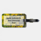 Gele Wildflower Daisies Abstract Bagagelabel (Achterkant horizontaal)