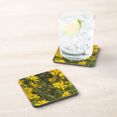 Gele Wildflower Daisies Abstract Onderzetter (Rechterzijde)