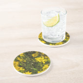 Gele Wildflower Daisies Abstract Zandsteen Onderzetter (Zijkant)