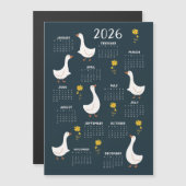 Gele Wildflower en Gans 2026 Kalender - Marine (Voorkant / Achterkant)