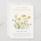Gele Wildflower Mum om neutraal Baby shower te zij Kaart (Voorkant)