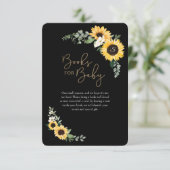 Gele Wildflower Zonnebloem Bloemen Boeken voor Bab Informatiekaartje (Staand voorkant)