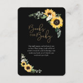 Gele Wildflower Zonnebloem Bloemen Boeken voor Bab Informatiekaartje (Voorkant)