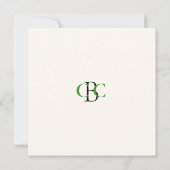 Gele Wildflowers Monogram II Vierkante bruiloft Kaart (Achterkant)