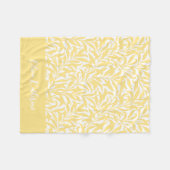 Gele Wilgen Tak Monogram Fleece Deken (Voorkant (Horizontaal))