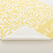 Gele Wilgen Tak Monogram Sherpa Deken (3/4)
