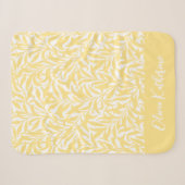 Gele Wilgen Tak Monogram Sherpa Deken (Voorkant (horizontaal))