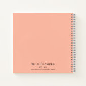 Gele Wingstem Flower op Roos Bud Spiral Notitieboe Notitieboek (Achterkant)