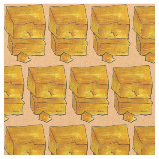 Gele wisconsin Cheddar Cheeses Fabric Stof (Close Up)