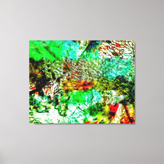 Gele witte abstracte opgerekte canvas, Plezier kal Canvas Afdruk