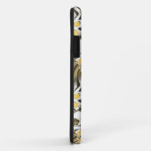 Gele, witte bloemen op tijgerachtergrond Case-Mate iPhone case (Achterkant/rechts)