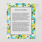 Gele Witte Bloemen Rode Ladybug Beetle Flyer (Voorkant)