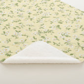 Gele Witte Bloemen Sherpa Deken (3/4)