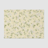 Gele Witte Bloemen Verjaardag Tissuepapier (Voorkant)