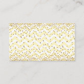 Gele, witte Chevron Confetti Luier Raffle Kaarten (Achterkant)