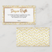 Gele, witte Chevron Confetti Luier Raffle Kaarten (Voorkant / Achterkant)