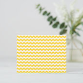 gele witte chevrons briefkaart (Staand voorkant)