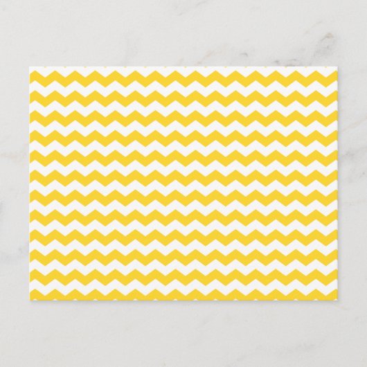 gele witte chevrons briefkaart (Voorkant)
