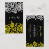 Gele & Witte cirkels Patroon Combo Visitekaartje (Voorkant / Achterkant)