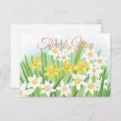 Gele & Witte Daffodils Bedankkaart (Voorkant / Achterkant)