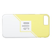 Gele, witte driehoeken, monogram moderne geometris Case-Mate iPhone case (Achterkant (Horizontaal))