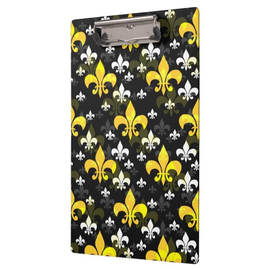 Gele witte fleur de lis klembord (Links)