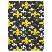 Gele witte fleur de lis klembord (Achterkant)