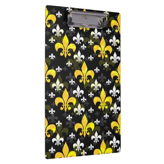 Gele witte fleur de lis klembord (Rechts)