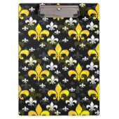 Gele witte fleur de lis klembord (Voorkant)