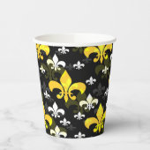 Gele witte fleur de lis papieren bekers (Links)