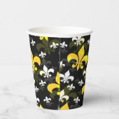 Gele witte fleur de lis papieren bekers (Rechts)
