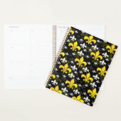 Gele witte fleur de lis planner (Display)