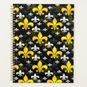 Gele witte fleur de lis planner (Voorkant)