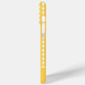 Gele Witte Geometrische Gepersonaliseerde Naam Case-Mate iPhone Case (Achterkant / Links)