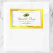 Gele witte glitteretiketten van producten Ladybug  Rechthoekige Sticker (Tas)