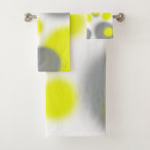 Gele witte grijze Abstracte kunst Bad Handdoek (Insitu)