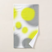 Gele witte grijze Abstracte kunst Bad Handdoek (Handdoek)