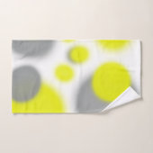 Gele witte grijze Abstracte kunst Bad Handdoek (Handdoek)