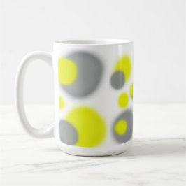 Gele witte grijze Abstracte kunst Koffiemok