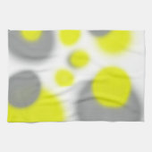 Gele witte grijze Abstracte kunst Theedoek (Horizontaal)